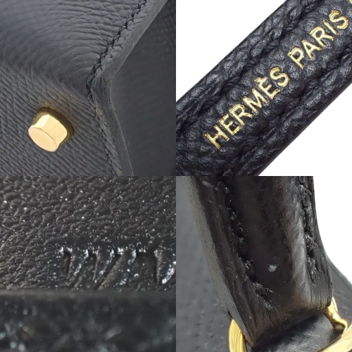 HERMES(エルメス) ミニケリードゥー (外縫い) ブラック黒 ヴォー