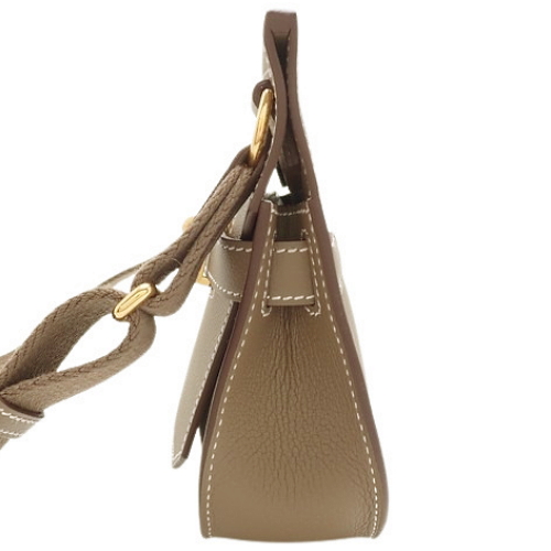 エルメス　シャルニエール　エトゥープ　未使用新品 未使用】HERMES(エルメス) ジプシエールミニ エトープ