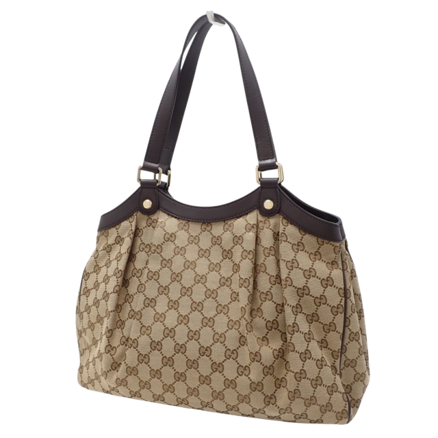 【GUCCI】トートバッグ　ショルダートート　GGキャンバス　ブラウン Amazon | [グッチ] バッグ レディース 2WAY トートバッグ