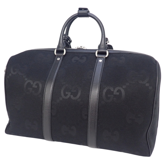 GUCCI ダークグレー ボストンバッグ 保存袋・ ショルダー付き GUCCI(グッチ) ジャンボGG ダッフルバッグ ボストンバッグ 2WAY