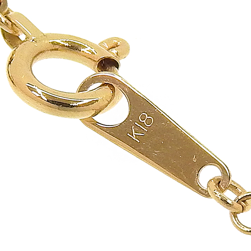 (B071102) K18 YG ネックレス 750 18金 アクセサリー ダイヤモンド ダブルフラワーネックレス K18 イエローゴールド