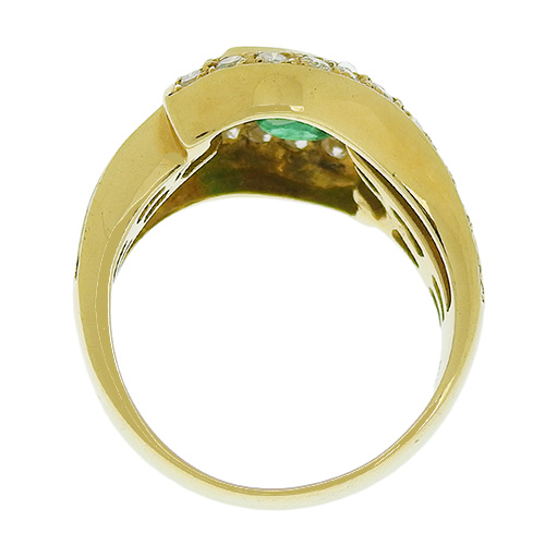【美品】DAVAN 203jewelry 指輪　エメラルドグリーン×ゴールド リング 18金イエローゴールド エメラルド Baby Lady Duo
