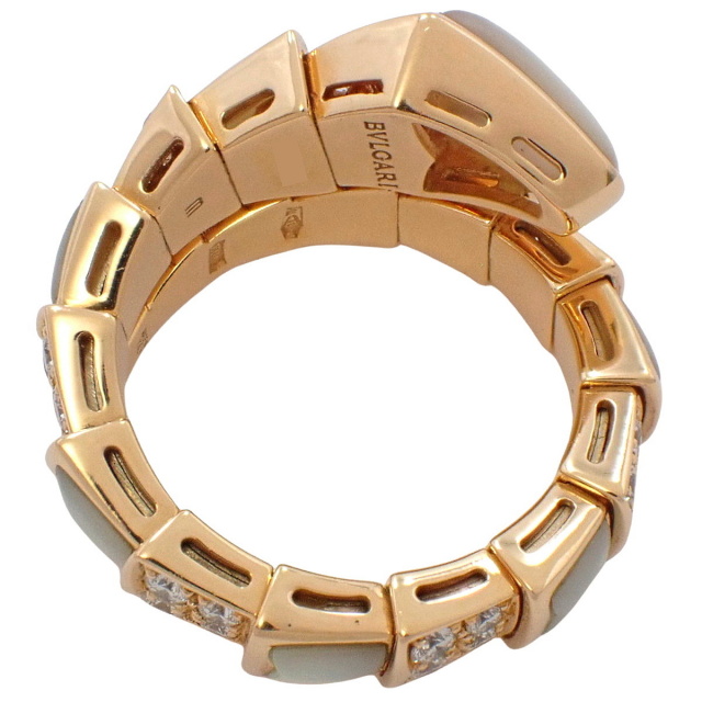 BVLGARI ブルガリ マザー オブ パール カフスリンク 18K 15号【BVLGARI/ブルガリ】 ダイヤモンド マザーオブパール