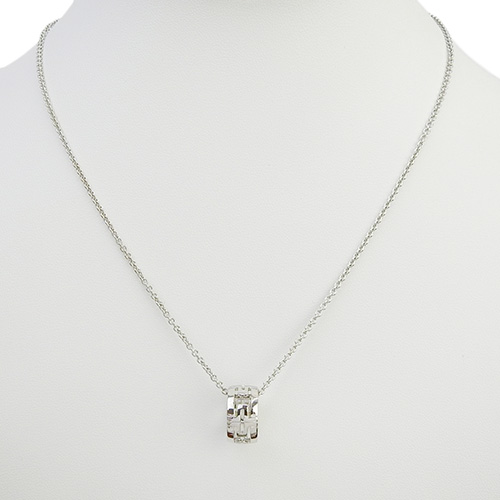 ブルガリ パレンテシ ネックレス K18 WG BVLGARI ブルガリ パレンテシ ダイヤ ネックレス 38cm K18 WG