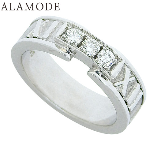 【美品】Tiffany & Co. シルバーリング9号（ホワイトゴールド） Tiffany & Co. シルバーリング9号（ホワイトゴールド