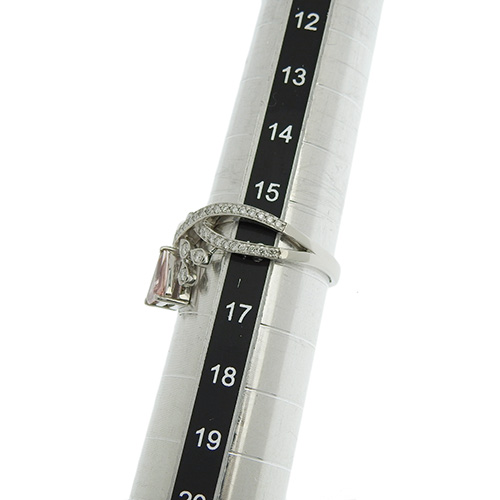 ピンクサファイアプラチナ900 ピンクサファイア 1.1ct ダイヤモンド 約0.4ct プラチナ