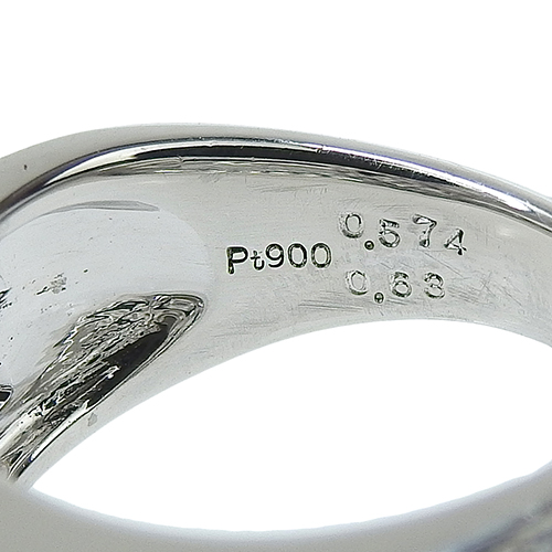 pt900．ファションリング、(未使用) N o.1344. plusnao 指輪 ファッションリング オープンリング 2点セット