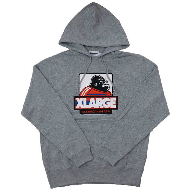 XLARGEコラボプルオーバーパーカー(グレー)