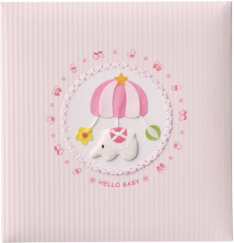 出産祝いに 名入れベビーアルバム★ナカバヤシ フエルアルバム [トイモービル ピンク]（ア-LB-300-P）|