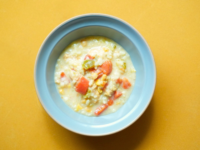 夏野菜のチキンクリームリゾット