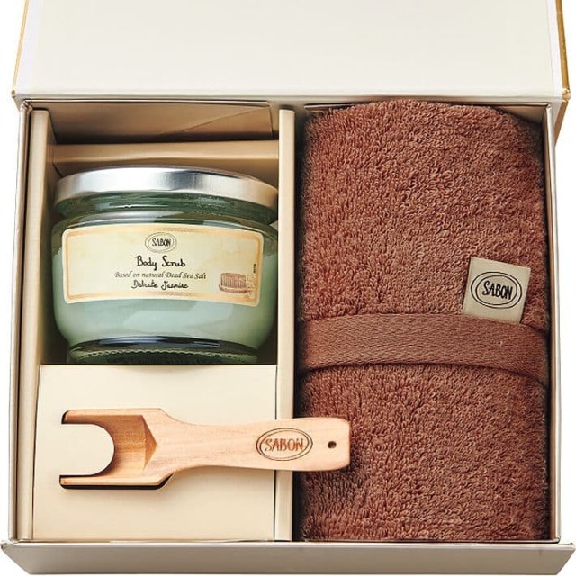 母の日ギフト SABON ボディスクラブ ＆ オーガニックタオル