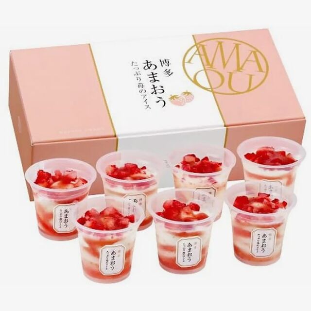 博多あまおう　たっぷり苺のアイス（７個）