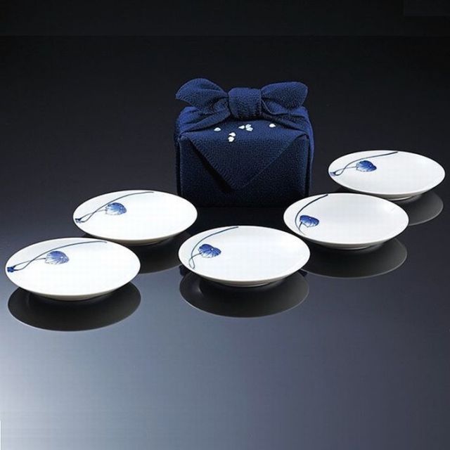 京都 きらら坂 伊万里焼 山葵 (わさび) 銘々皿揃 KL-5008 引出物