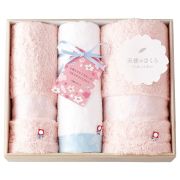 天使のさくら タオルセット フェイス・ハンドタオル セット （木箱入り） 今治タオル 内祝い 結婚 引出物 出産 快気 お返し 香典返し 法事 法要 満中陰志 ギフト プレゼント 記念品 粗品  誕生日 御祝 御礼 通販 人気