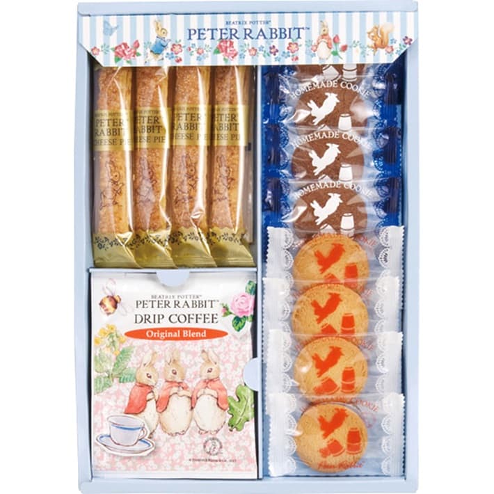 《ラッピング無料》 PETER RABBIT  ピーターラビット TM  コーヒー＆スイーツギフト PSG-１０ お菓子 洋菓子 神戸スイーツ 焼き菓子詰め合わせ 出産祝い 結婚祝い お返し 御供