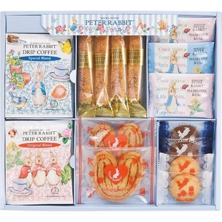 《ラッピング無料》 PETER RABBIT  ピーターラビット TM  コーヒー＆スイーツギフト PSG-１５ お菓子 洋菓子 神戸スイーツ 焼き菓子詰め合わせ 出産祝い 結婚祝い お返し 御供