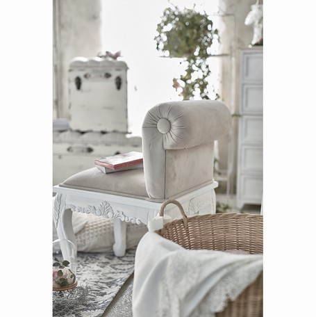 スツール 背もたれ付　アンティーク調