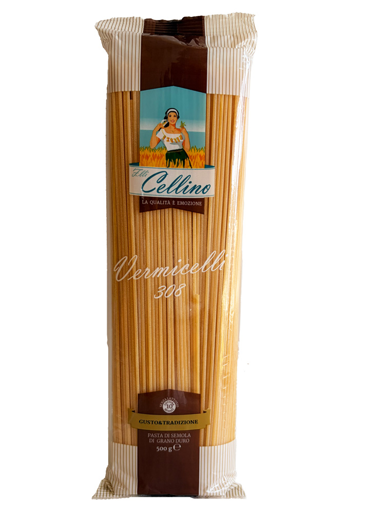 Cellino ヴェルミチェッリ 1.93mm 500g｜イタリア産・サルデーニャのブロンズパスタ