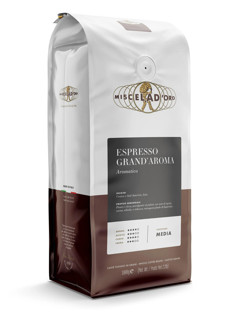 GRAND'AROMA グランドアロマ エスプレッソ【豆】1kg ミシェラドーロ社 イタリア産 (Italian Espresso Gurand Aroma by Miscela d'oro)