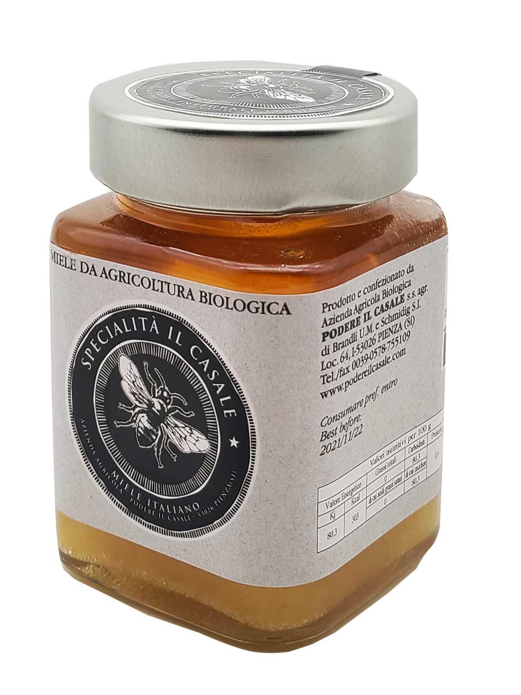 純粋ハチミツ スイカズラ 250g ポデーレ・イル・カッサーレ社 イタリア産 (Italian Honeysuckle honey by Podere il Casale)