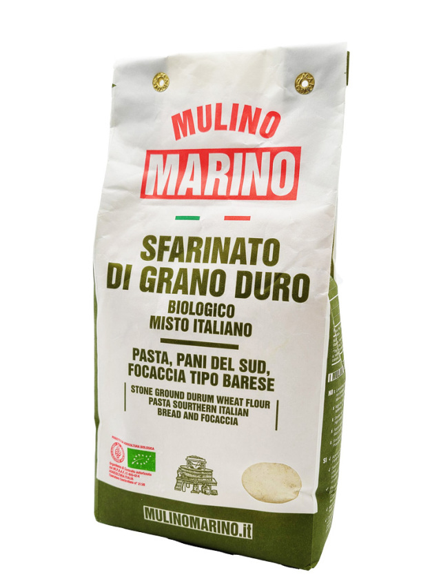 硬質小麦デュラムセモリナ粉 (石臼挽き) 1kg ムリーノ・マリーノ社 イタリア産 (Italian Durum Semolina flour by Mulino Marino)