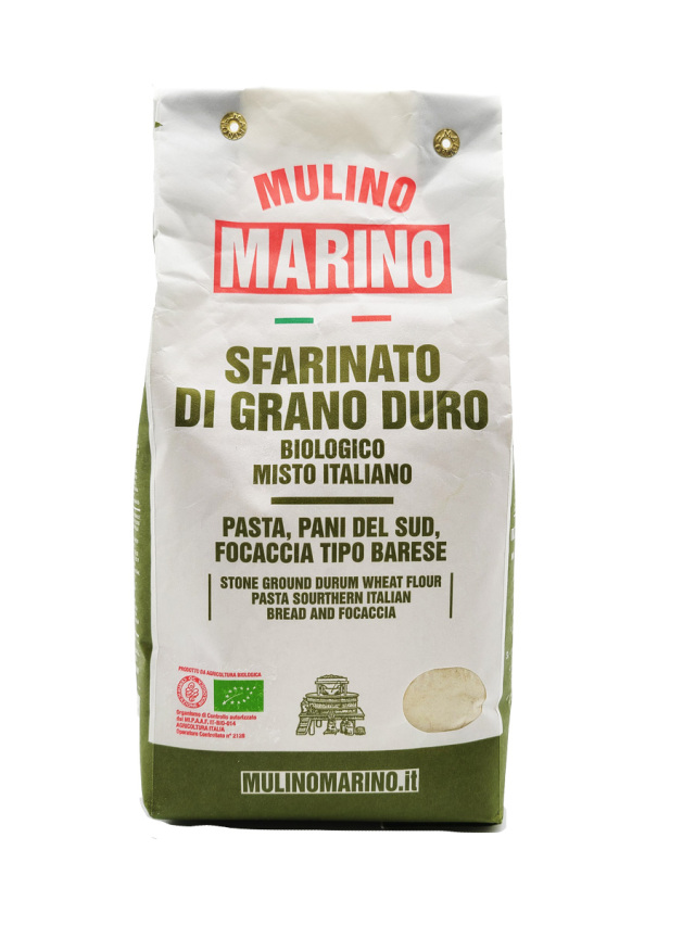 硬質小麦デュラムセモリナ粉 (石臼挽き) 1kg ムリーノ・マリーノ社 イタリア産 (Italian Durum Semolina flour by Mulino Marino)