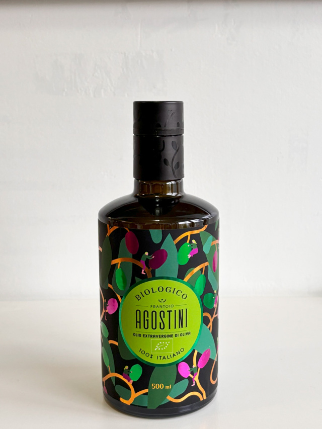 <ビオロジコ> Exv オリーブオイル500ml アゴスティーニ社 イタリア産 (Italian exv. olive oile <Biologico> by Frantoio AGOSTINI )