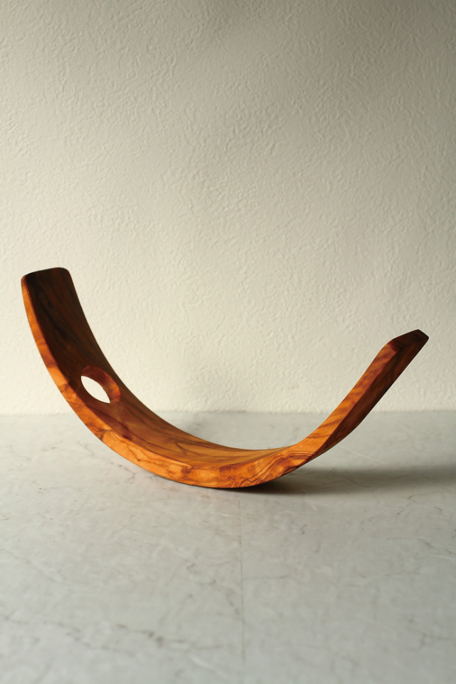 ボトルスタンド 三日月型 アルテレニョ社 イタリア製 (Italian Bottle stand Crescent-shaped made by Arte Legno Olive Wood) 商品