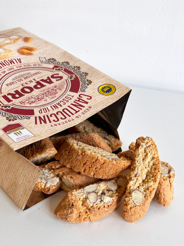 カントゥッチーニ トスカーニ アッレ マンドルレ IGP 175gサポーリ社 イタリア産 (Italian Cantuccini Toscani IGP by Sapori)