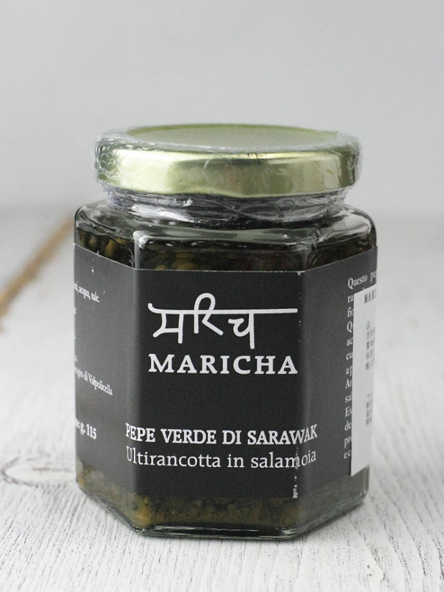 グリーンペッパーの塩水漬け マリチャ社 イタリア産 (Italian Green Pepper preserved in salt water by Maricha) 商品