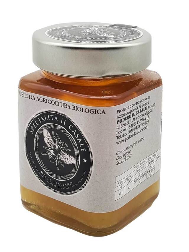 純粋ハチミツ スイカズラ 250g ポデーレ・イル・カッサーレ社 イタリア産 (Italian Honeysuckle honey by Podere il Casale)