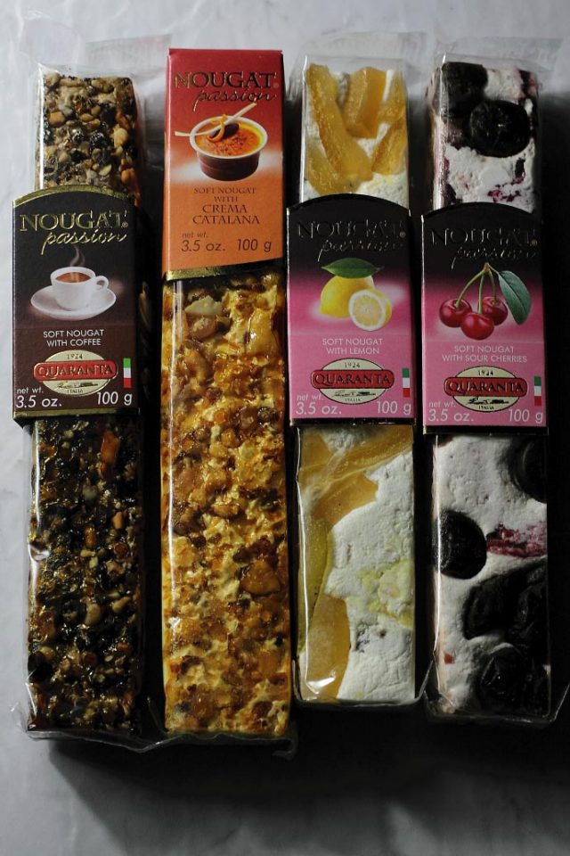ソフト・ヌガー フルーツ ドルチェ 4種4本セット クアランタ社 イタリア産 (Italian Soft Nougat fruits & Dolce set by Quaranta)