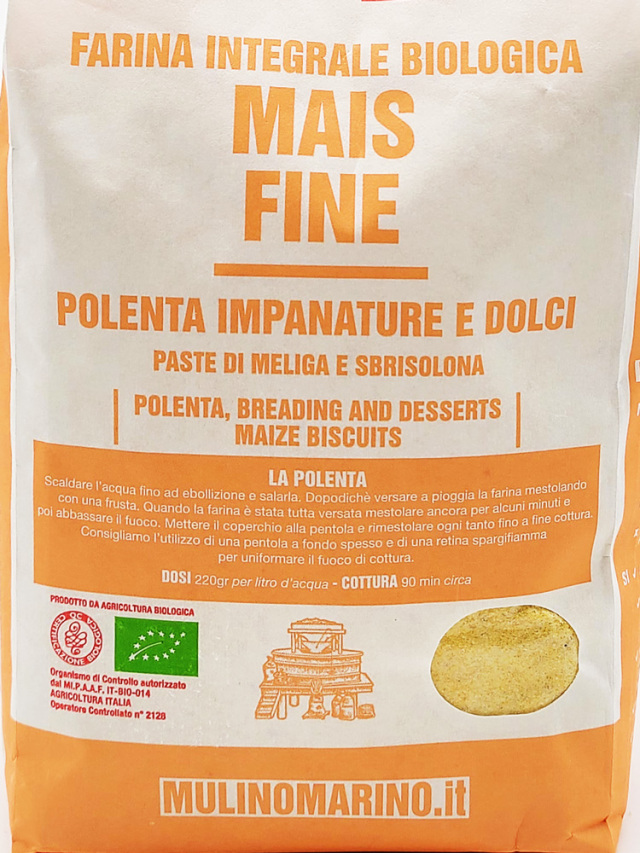 ポレンタ粉 (黄色・粗粒・石臼挽き) 1kg ムリーノ・マリーノ社 イタリア産 (Italian Polenta powder by Mulino Marino)