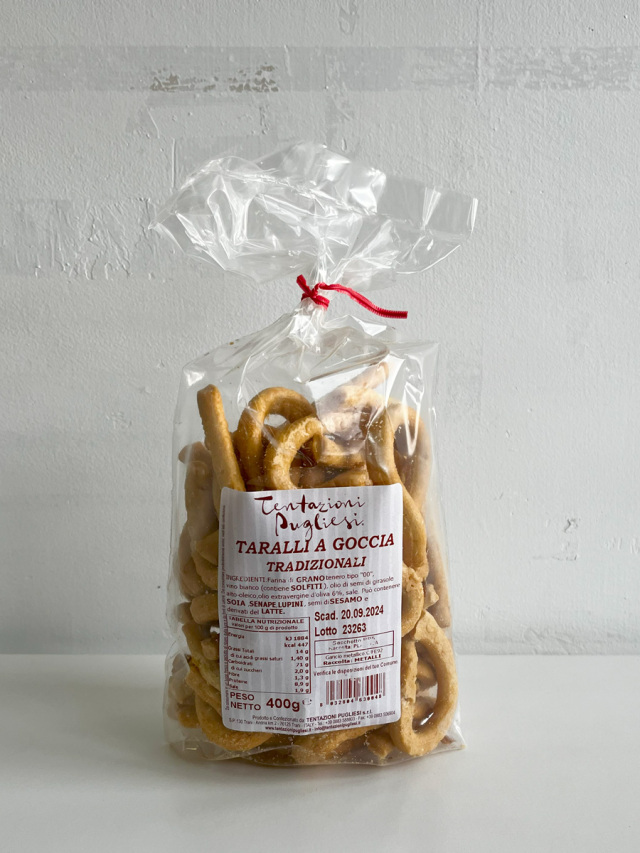 イタリア産タラッリ (Italian Taralli, Taralli a goccia Tradizionali)