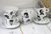 コーヒーカップ&ソーサーのセット オリビエロ・トスカーニ (Oliviero Toscani) デザイン ミシェラドーロ社 イタリア産 商品