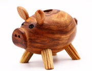 ブタのピックたて アルテレニョ社 イタリア製 (Italian Pick case of Pig made by Arte Legno Olive Wood)