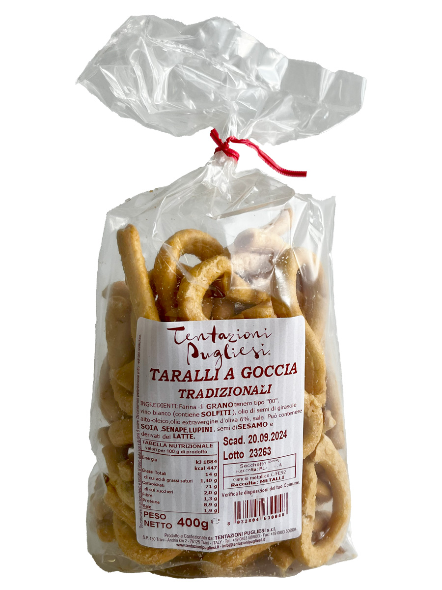 イタリア産タラッリ (Italian Taralli, Taralli a goccia Tradizionali)