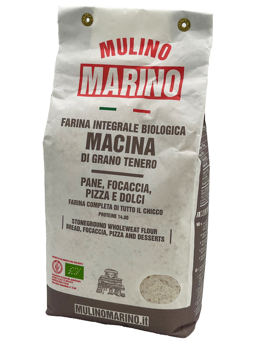 全粒粉 1kg ムリーノマリーノ社 イタリア産 (Italian Whole Wheat Flour by Mulino Marino)