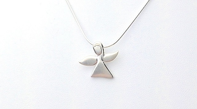 シルバー守護天使ネックレス 約45cm シルバー守護天使ネックレス 約45cm 14Kゴールド守護天使ネックレス