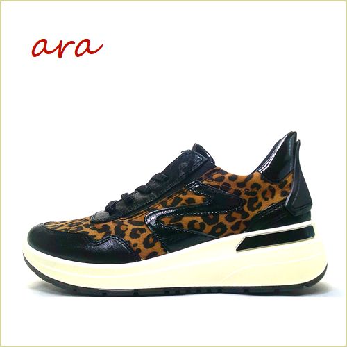 ara　アラ ar57701bl　ブラック　【おしゃれなブラックエナメルとブラックパール！ ara・履き心地バツグンのスニーカー】