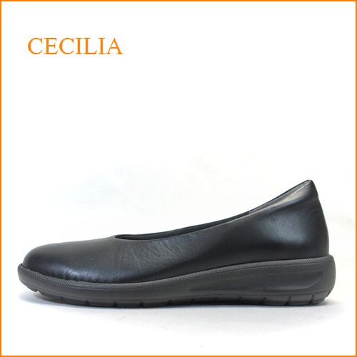cecilia　セシリア　ce250bl　ブラック　【フワッと感じるクッション。。肌ざわりの良い裏素材。cecilia 履きやすいシンプルパンプス】