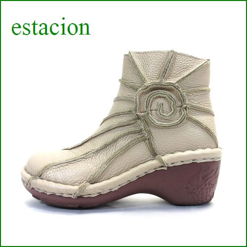 エスタシオン靴  estacion  et0114ok　OKベージュ　【ヒールアップがデビュー！！エスタシオン靴　すごく可愛い ぐるぐるアンクル】