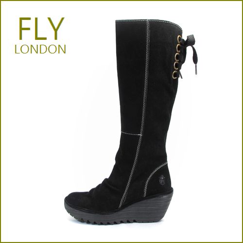 FLY LONDON YUST  フライロンドン ヨスト　fy327006bl  ブラック　【フライの大本命・リボン・ロングブーツ・・FLY LONDON YUST・・足を包む最高の履き心地】【レディース】