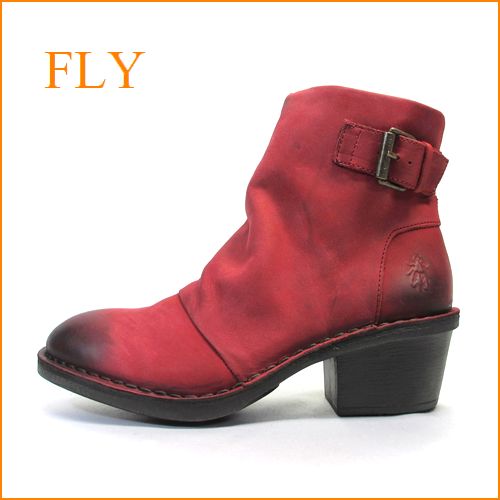 FLY　フライ　fy897re  レッド　【味のある いい革＆いい色・・包む感じの履き心地・・FLY・快適アンクルショート】【レディース】