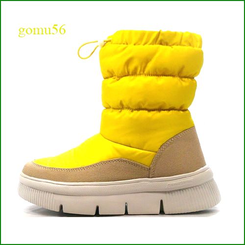 Gomu56  ゴムゴム　gm8560ye  イエロー  【軽量ソールでどんどん歩こう！クッションの良いパンケーキインソール Gomu56  ショートブーツ】