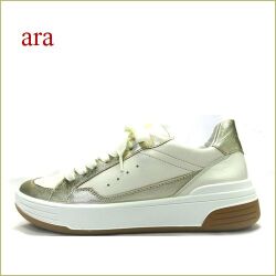 ara　アラ MASTER ar25700cr クリーム　【おしゃれプラチナコンビ。バツグン履き心地！高機能High Soft インソール　ara スニーカー】