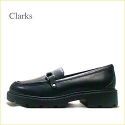 Clarks　クラークス　cl092bl　ブラック　【かわいい丸さのボリューム感・足あたりソフトな裏素材・Clarks  ビットローファー】