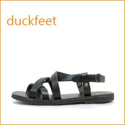 duckfeet  ダックフィート　du50bl  ブラック　【３．５ミリの極厚レザー・・オール天然素材・・duckfeet 可愛いぺたんこサンダル】