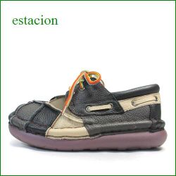 estacion靴  estacion靴  エスタシオン　et154blm　ブラックマルチ　【ふわふわクッション！ボリューム満点・・・エスタシオン　すごく可愛い ひもひも デッキ】