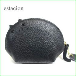 estacion　エスタシオン　コインケース　etw8097bl　ブラック猫　【可愛いねこちゃんの財布・小物入れにもなる・・エスタシオン コインケース】